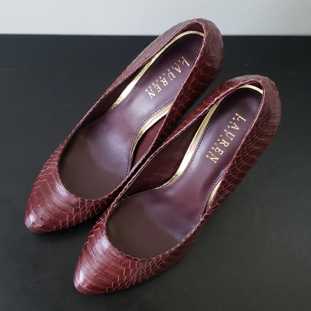 Lauren Ralph Lauren Snakeskin Heels